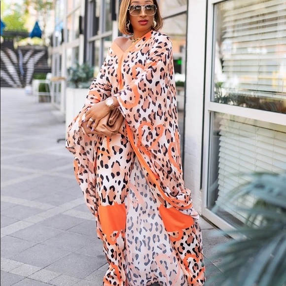 2pc Kaftan top and pants set - Picture 3 of 5